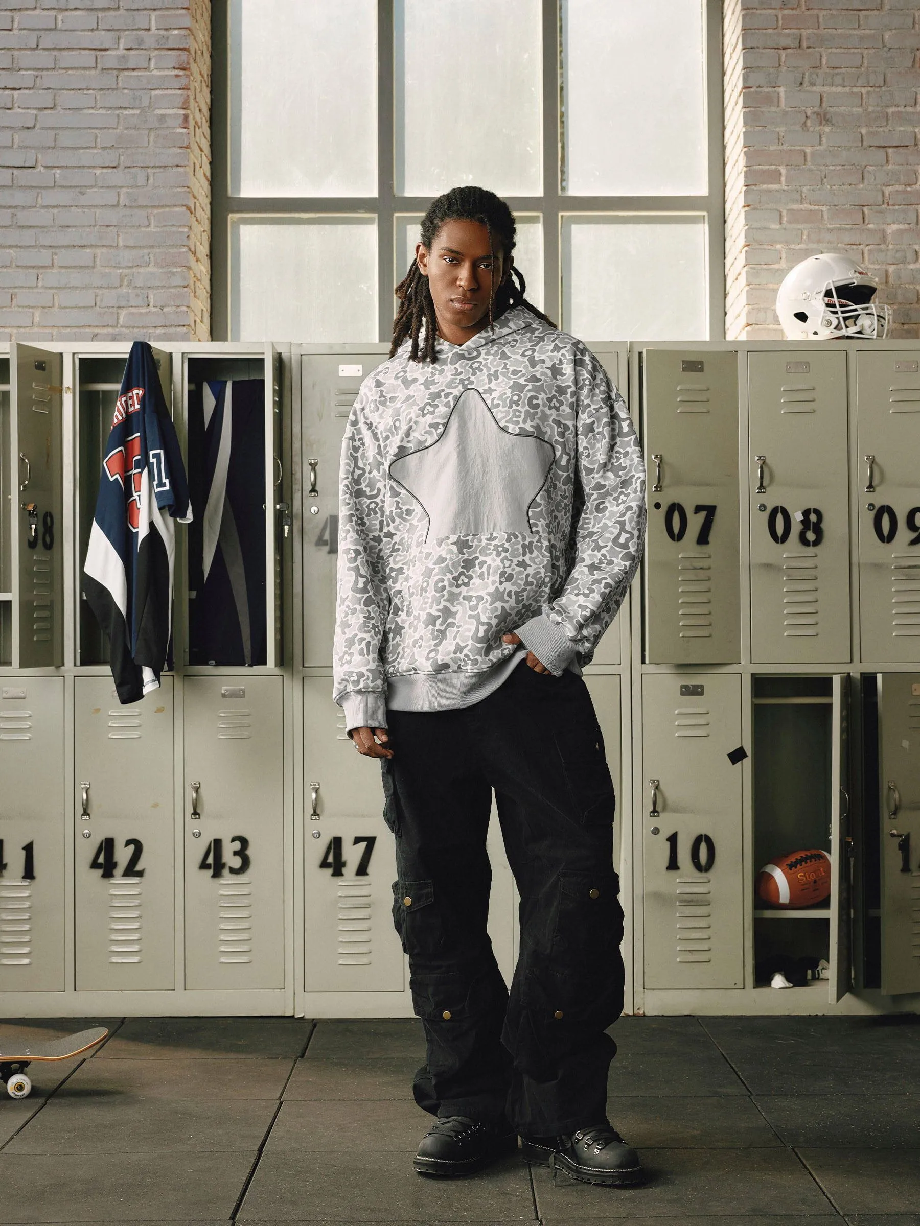 Aelfric Eden Embroidery Star Camouflage Hoodie