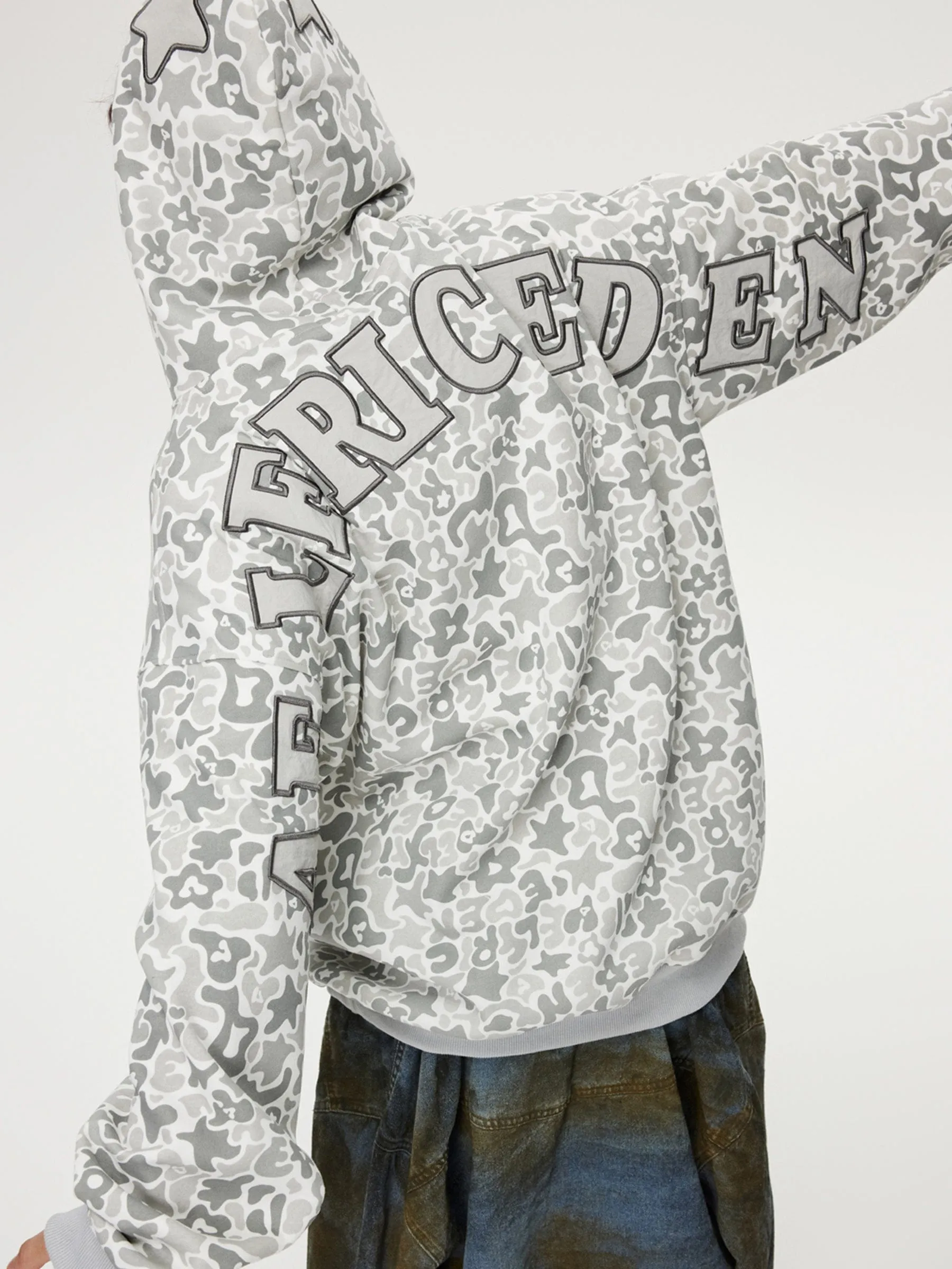 Aelfric Eden Embroidery Star Camouflage Hoodie