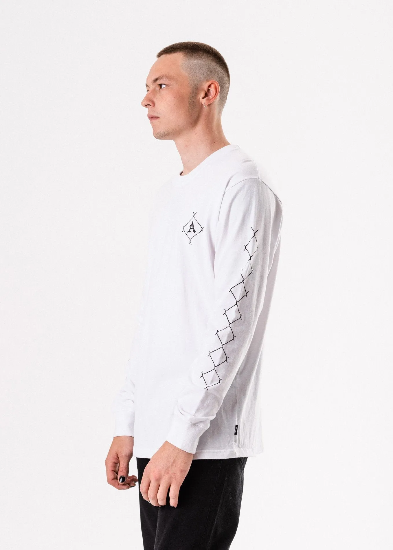Afends Mens Get Free - Retro Fit Long Sleeve Tee