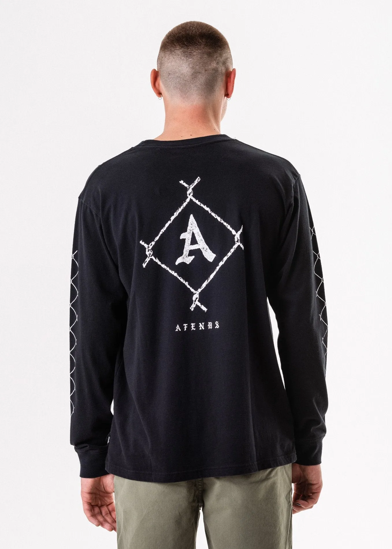 Afends Mens Get Free - Retro Fit Long Sleeve Tee