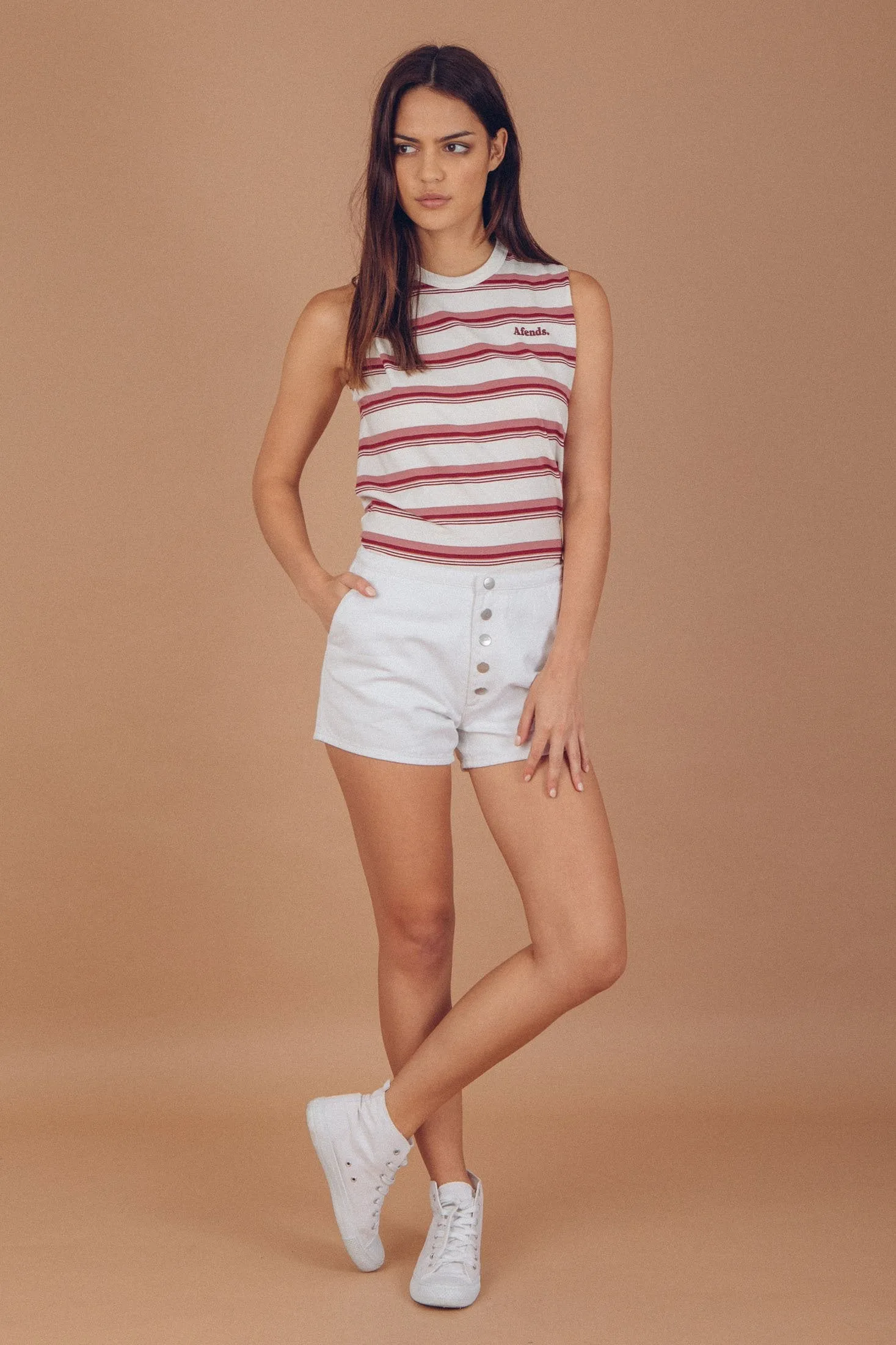 Afends Womens Division - Retro Fit Bandcut Tee