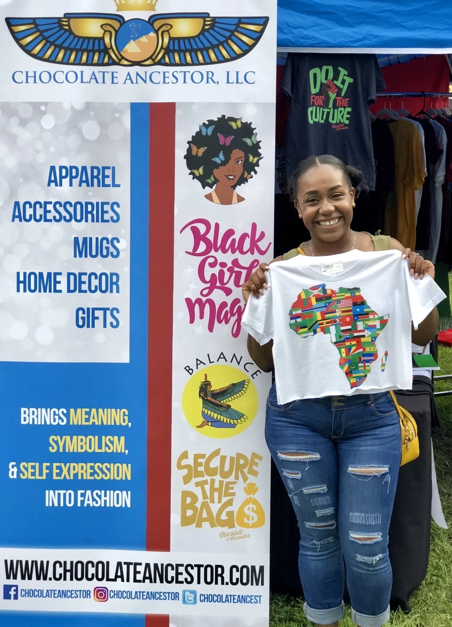 African Flags Ladies Crop Top