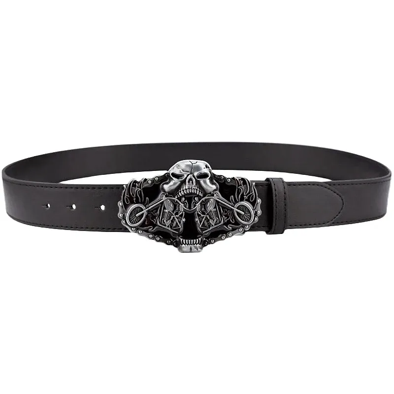 ALR™ Fire Skull Heavy Leather Belt