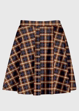 Alt Grunge Plaid High Waisted Skirt