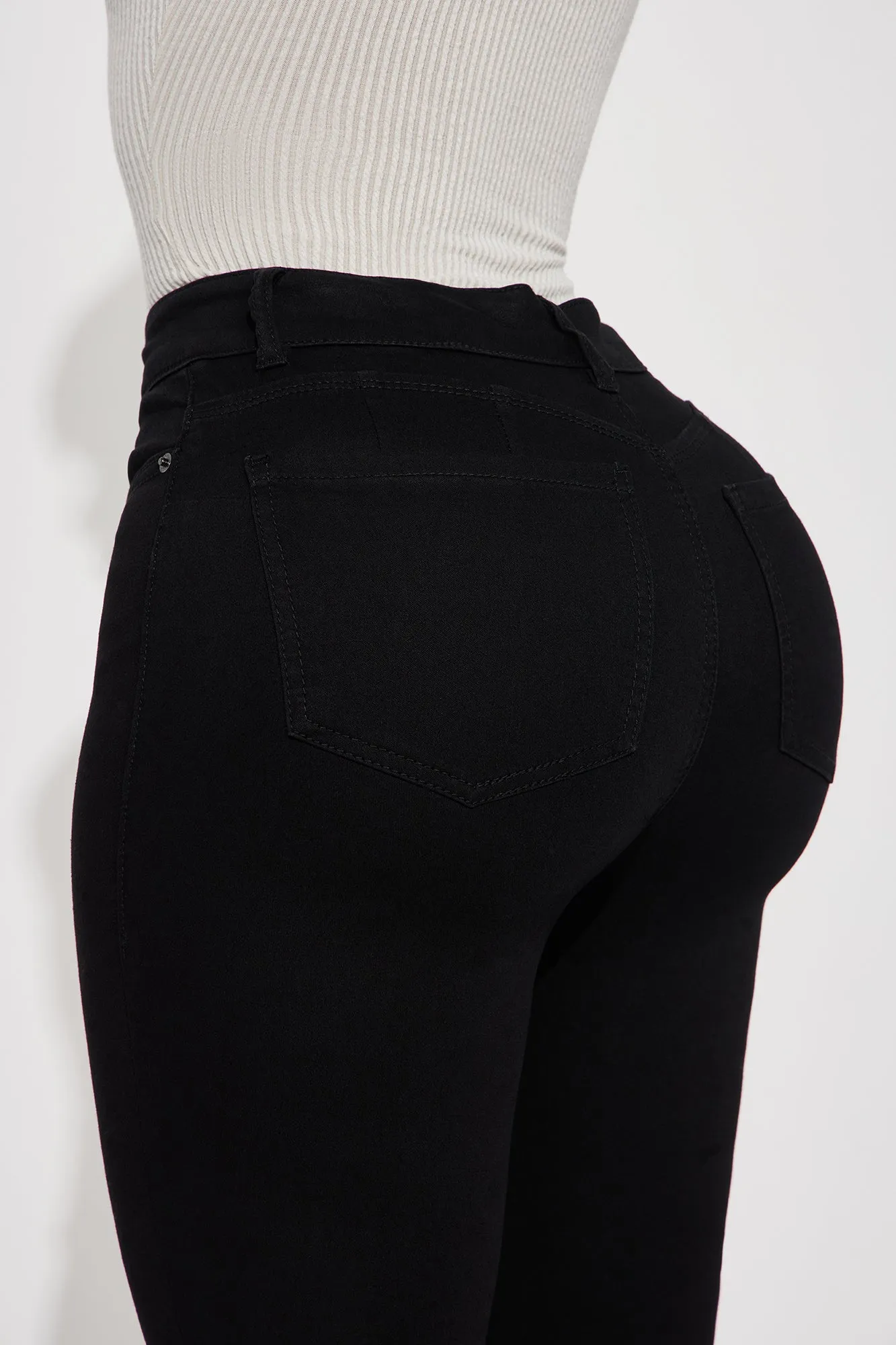 Always Involved Booty Lifting Stretch Skinny Jeans - Black