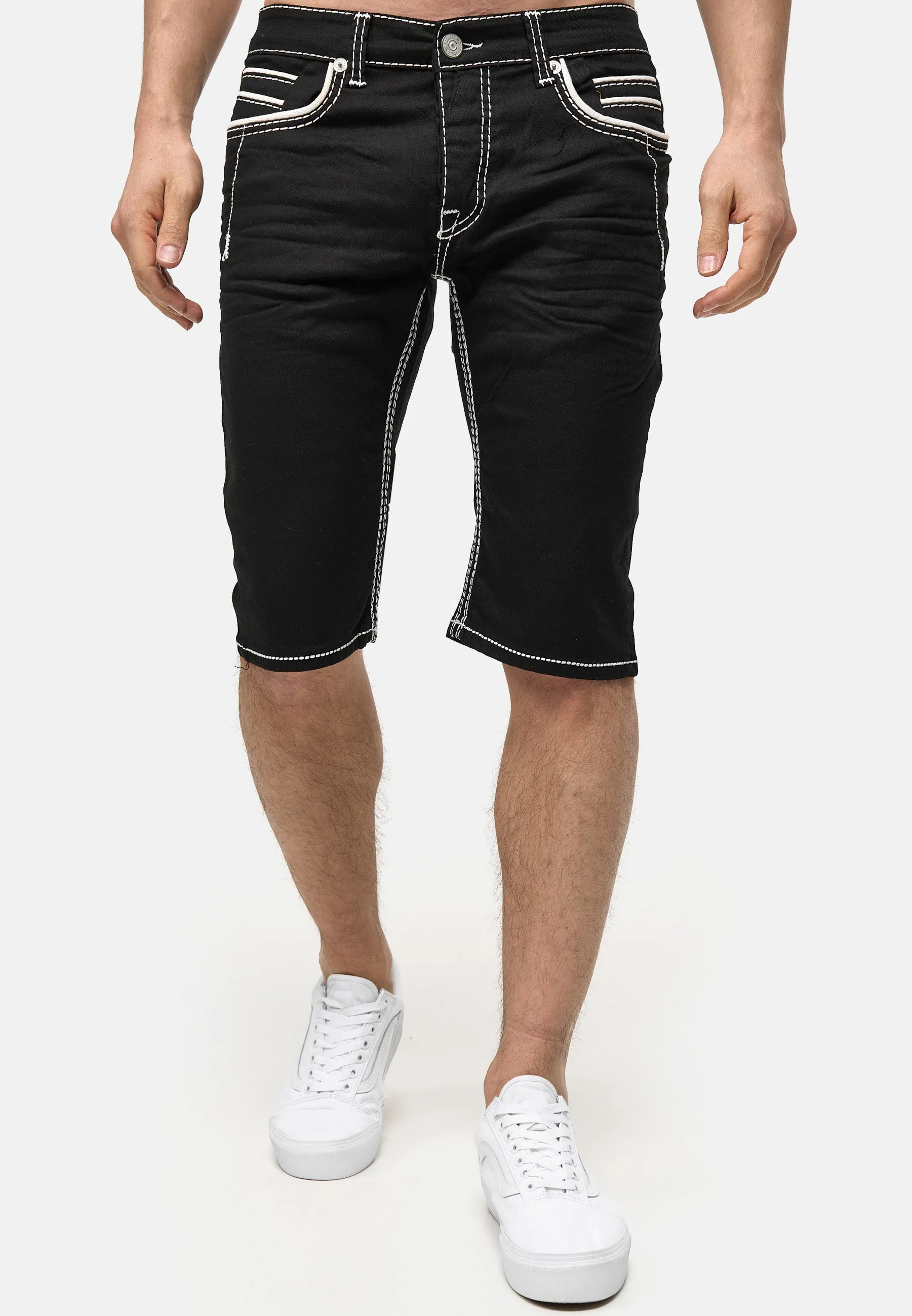 Aska Denim Shorts - Black X107B