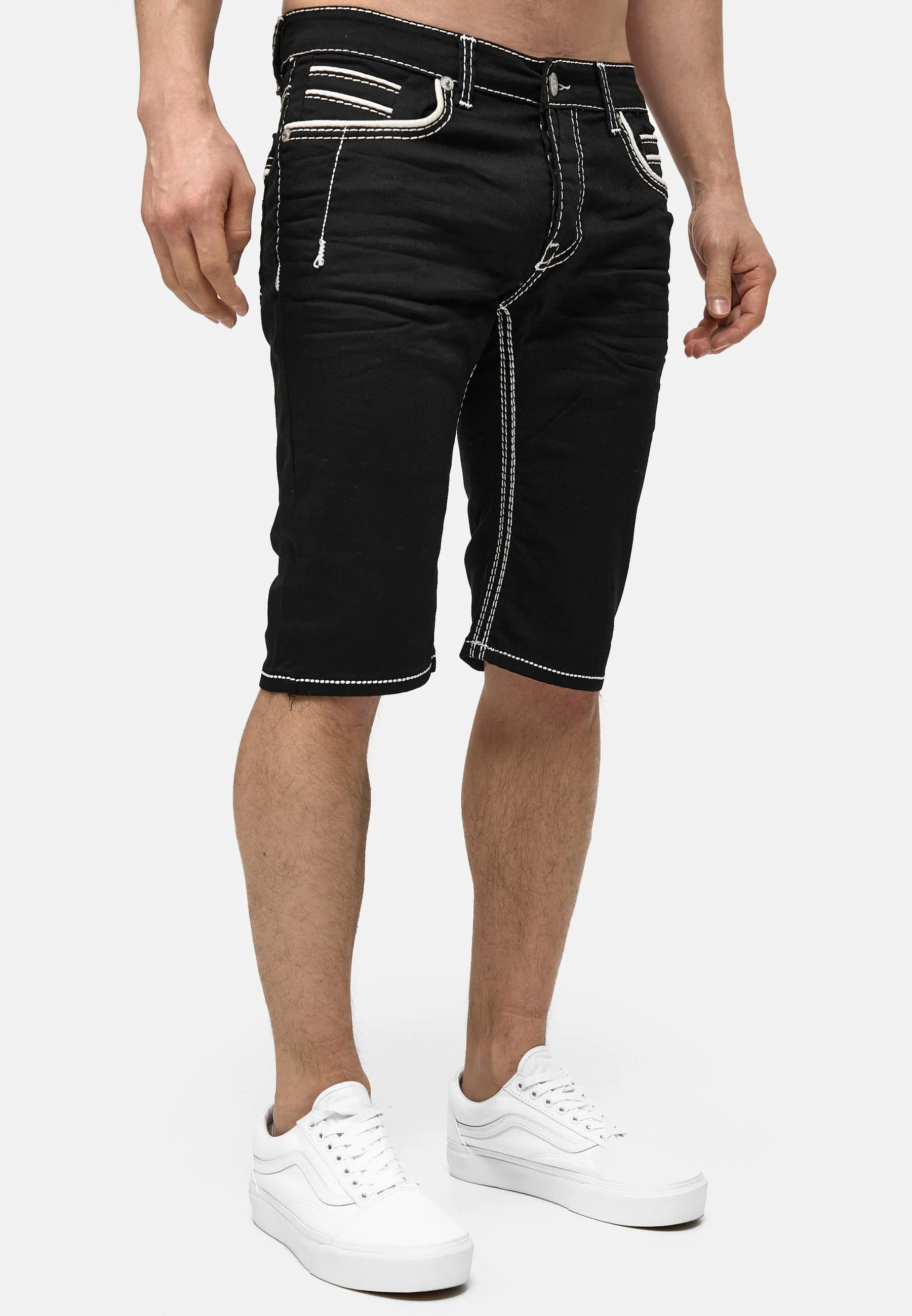 Aska Denim Shorts - Black X107B