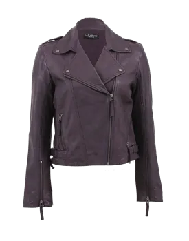 Asymmetrical Zip Leather Jacket