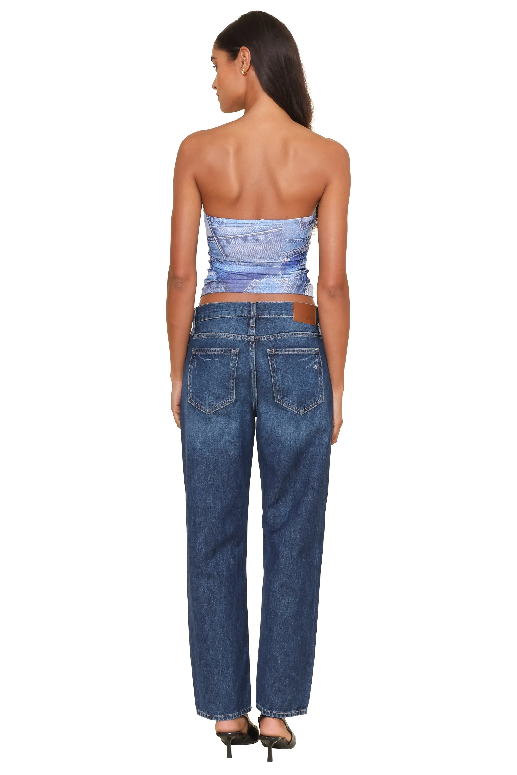 Azula Denim Print Top