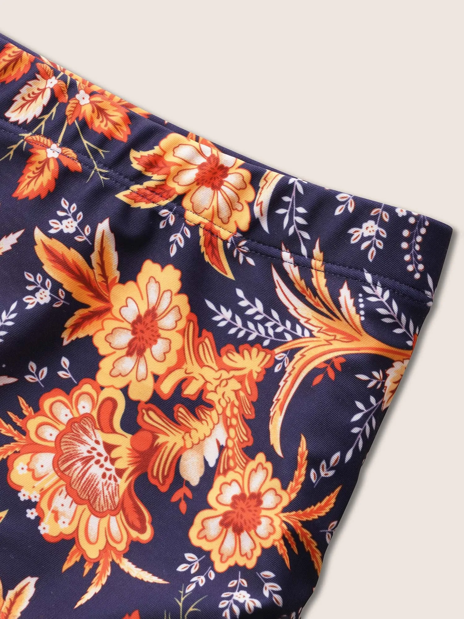 Bandana Print Knotted Asymmetrical Hem Swim Dress