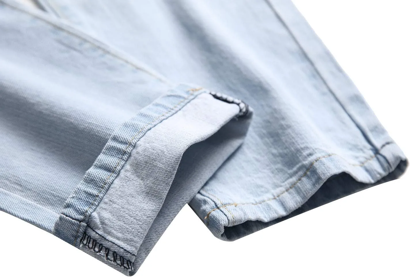 Baylvn Men's Ripped Distressed Destroyed Straight Slim Fit Jeans Skinny Casual Fashion Denim Pants