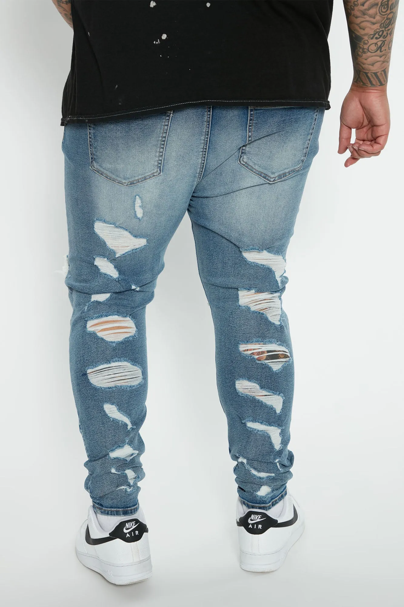 Big Energy Ripped Skinny Jeans - Medium Wash
