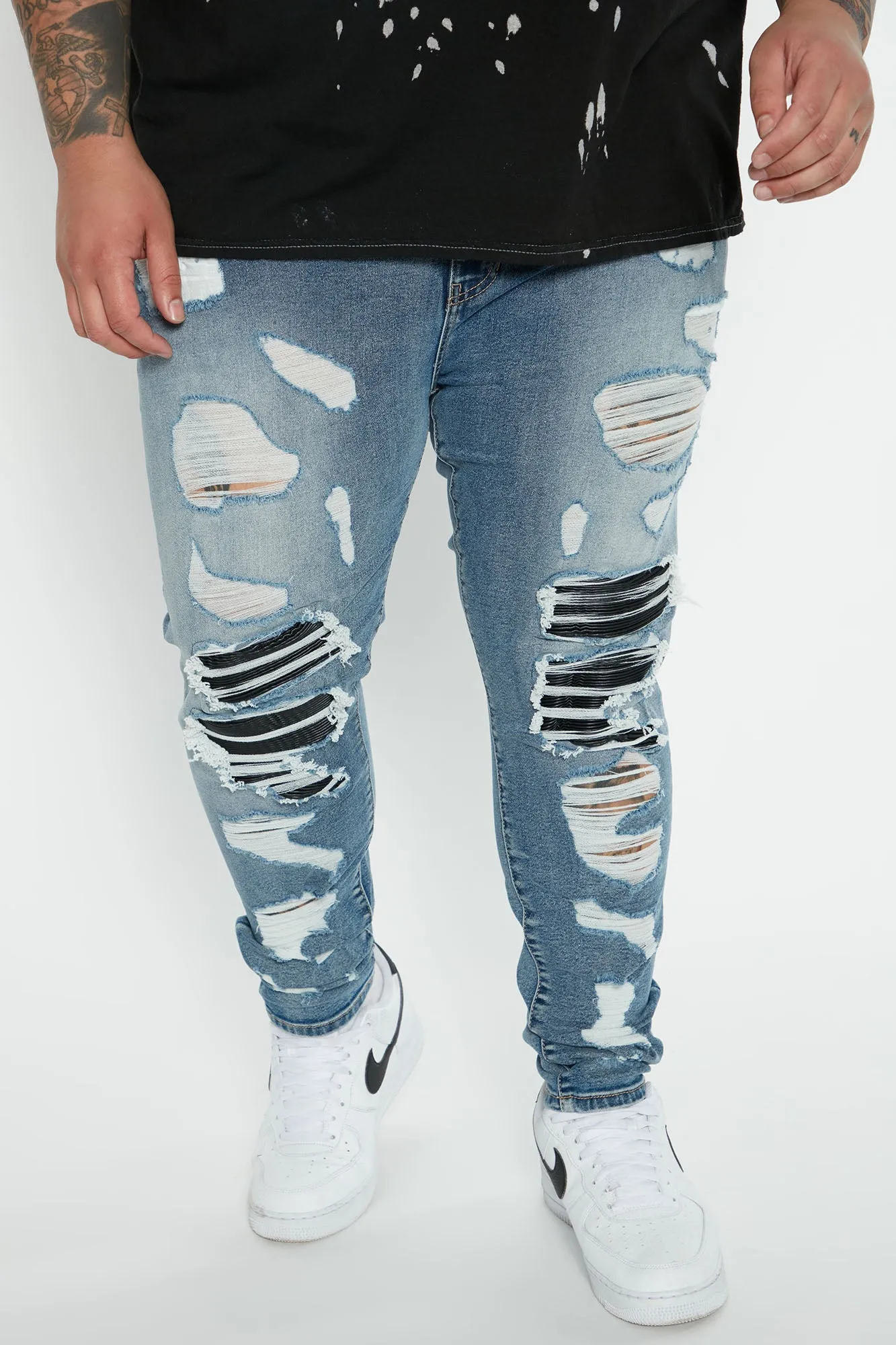 Big Energy Ripped Skinny Jeans - Medium Wash