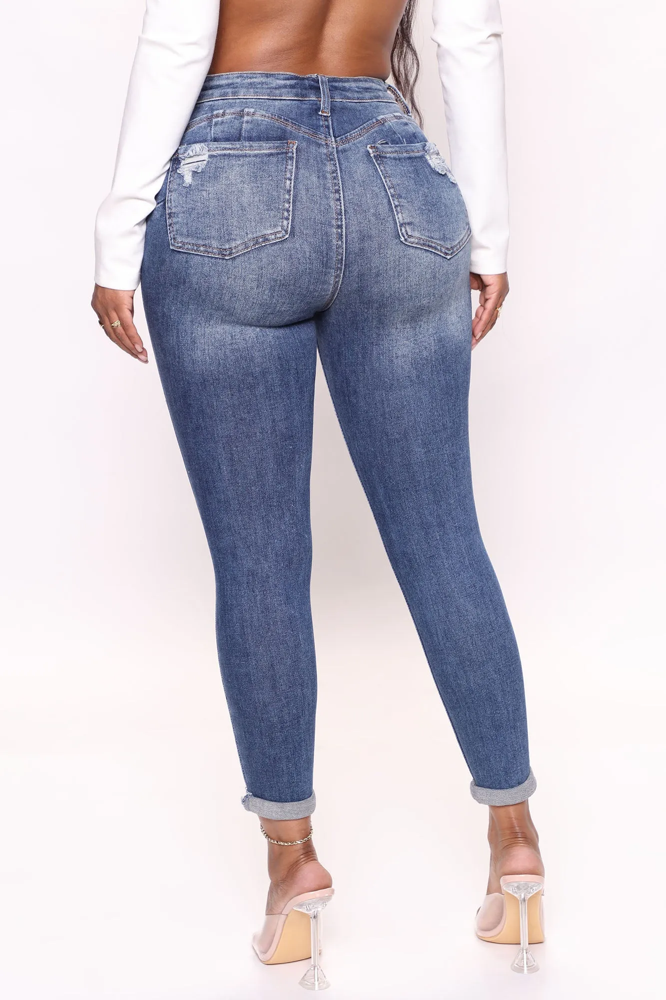Bodacious Booty Lifter Skinny Jeans - Dark Wash