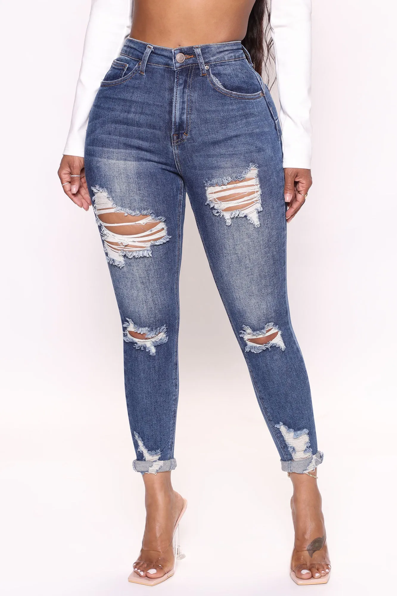 Bodacious Booty Lifter Skinny Jeans - Dark Wash