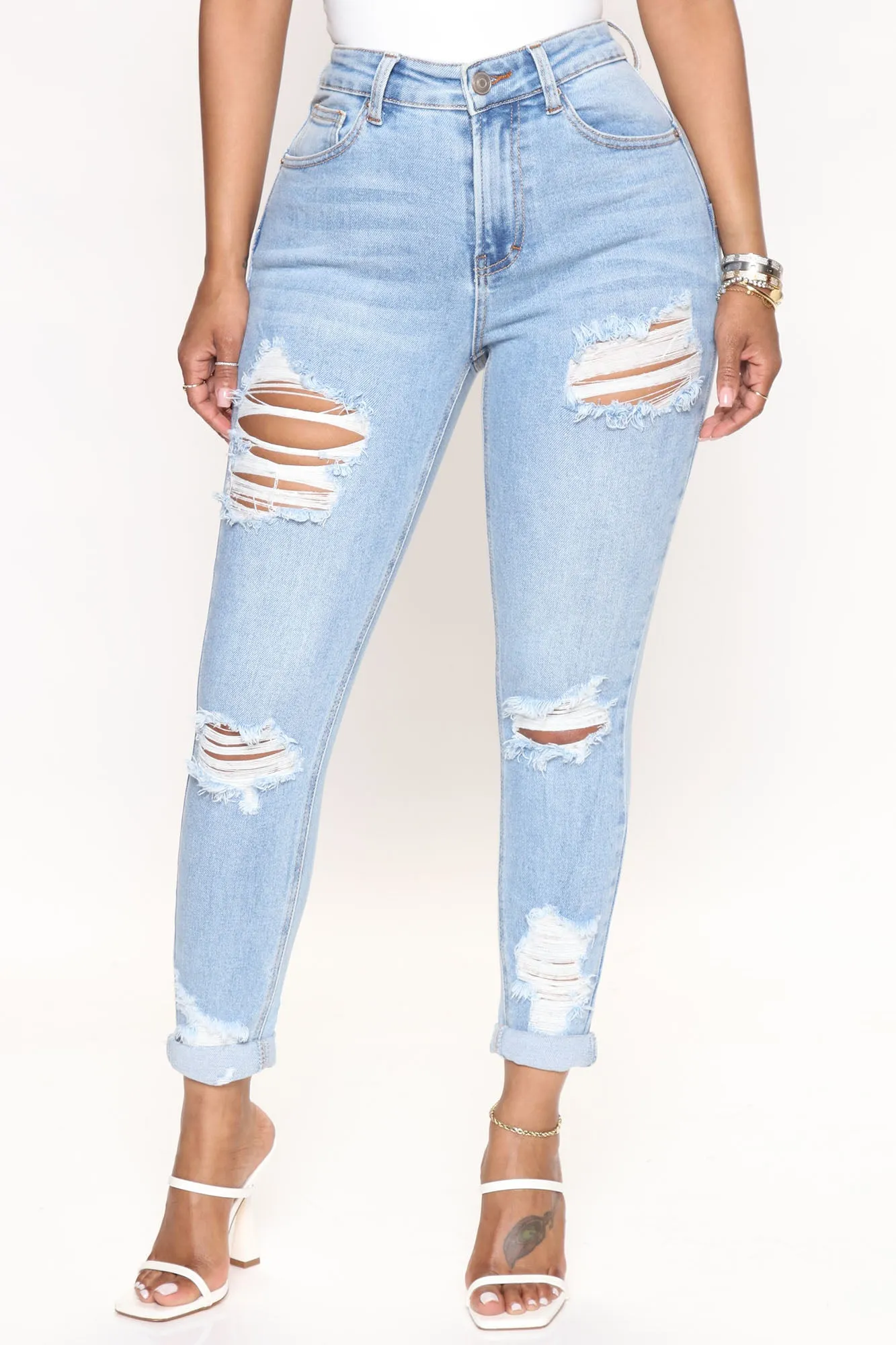 Bodacious Booty Lifter Skinny Jeans - Light Blue Wash