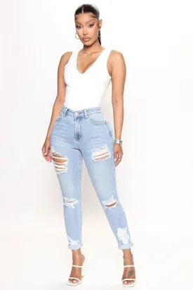 Bodacious Booty Lifter Skinny Jeans - Light Blue Wash