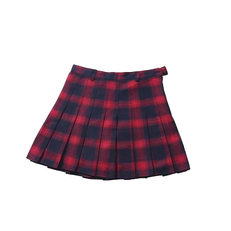CLEARANCE / Cute Lattice Pleated Skirt for Women / High Waist Female Short Skirt