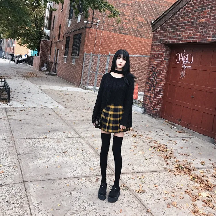 CLEARANCE / Cute Lattice Pleated Skirt for Women / High Waist Female Short Skirt