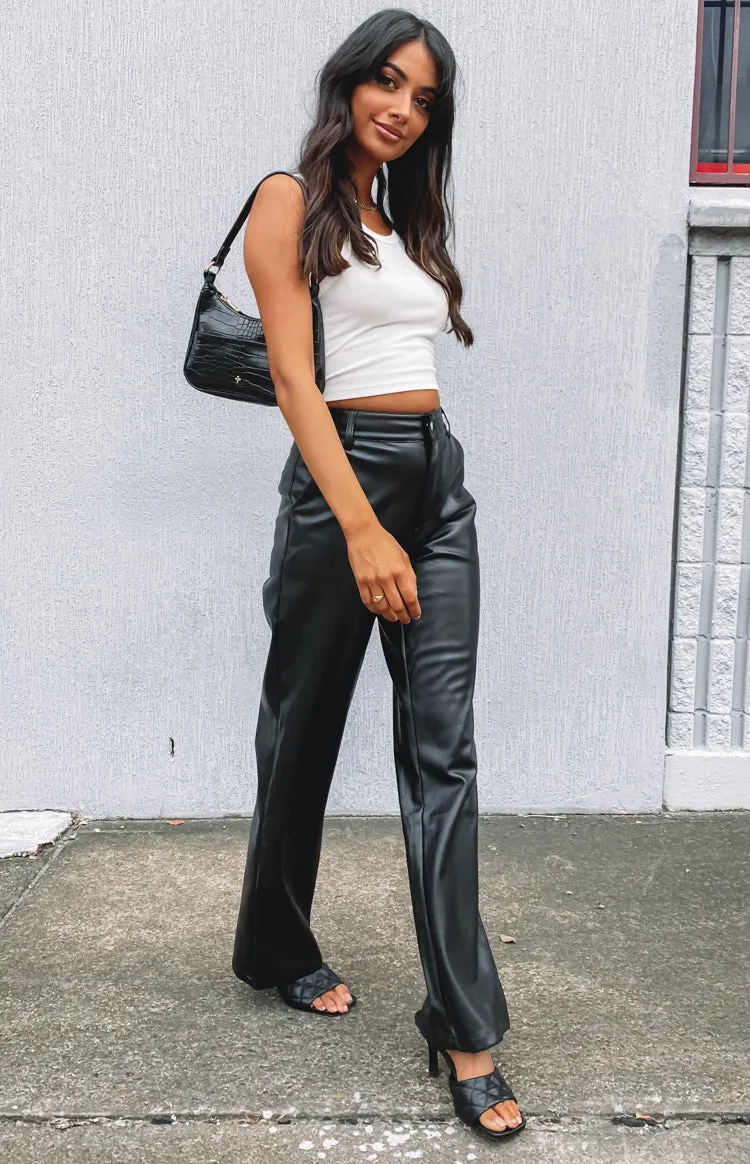 Cool Shade PU Pants Black