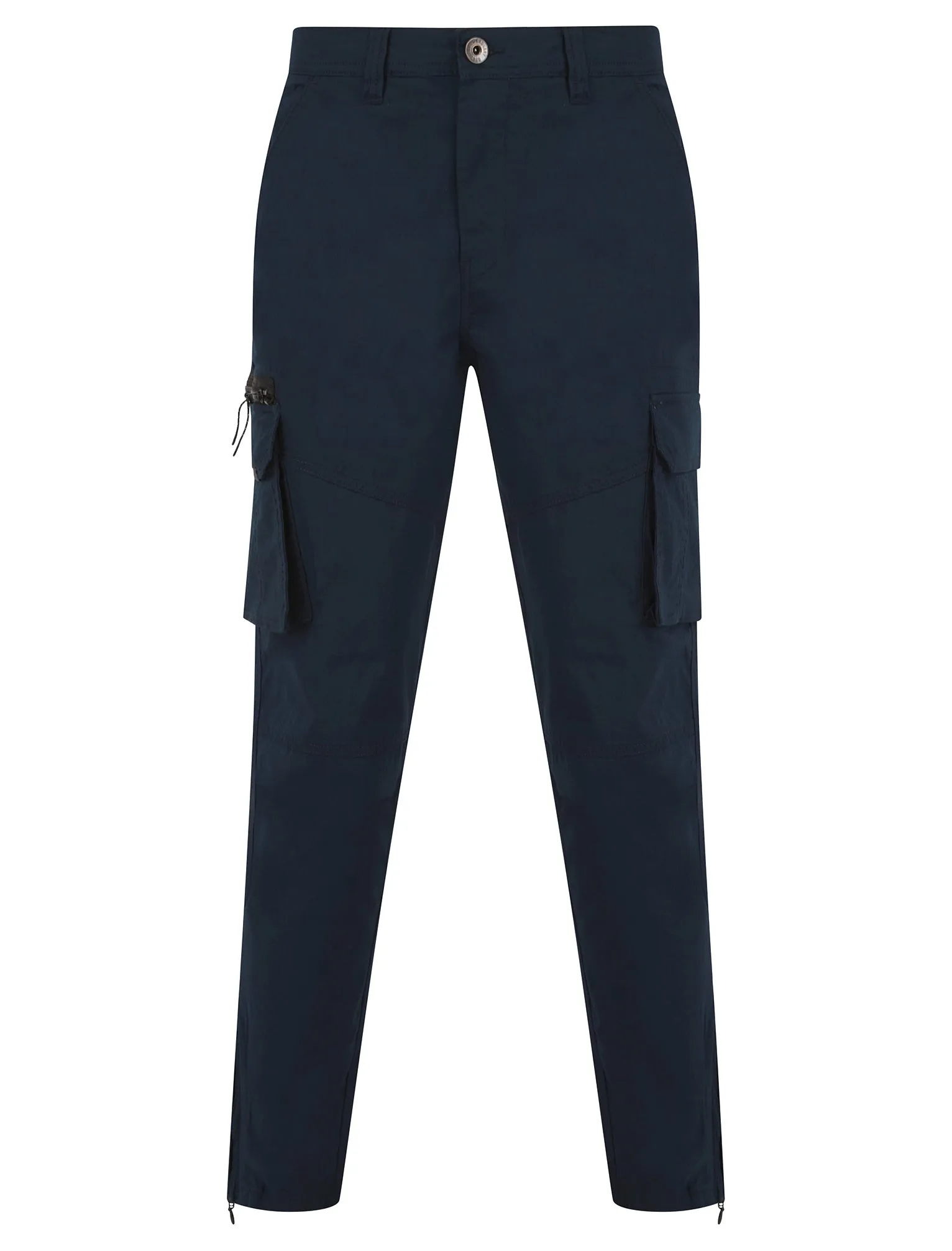 Costello Cotton Blend Multi-Pocket Cargo Trousers in Sky Captain Navy - Tokyo Laundry