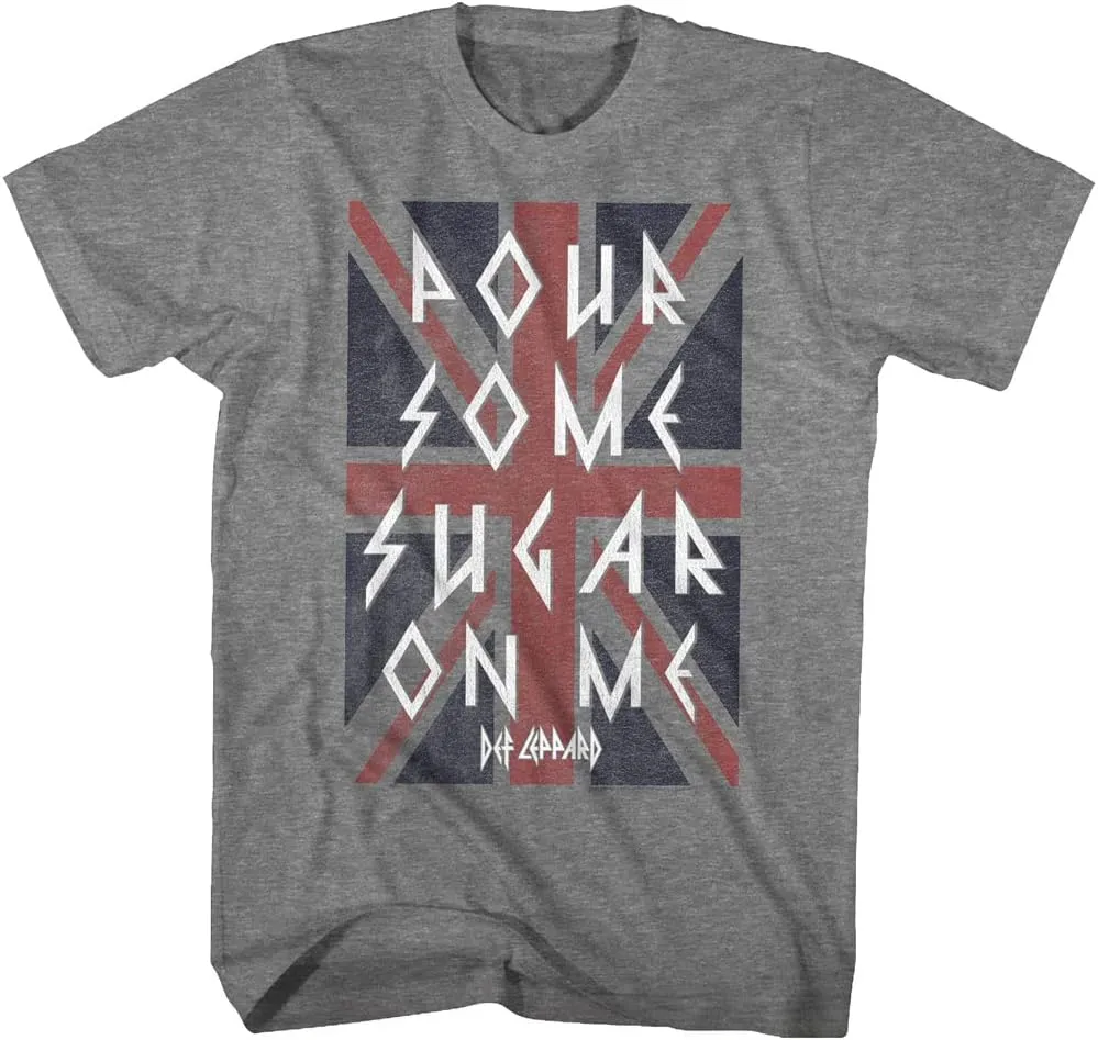 Def Leppard 80s Heavy Metal Band Rock n Roll Pour Some Sugar Adult T-Shirt Tee