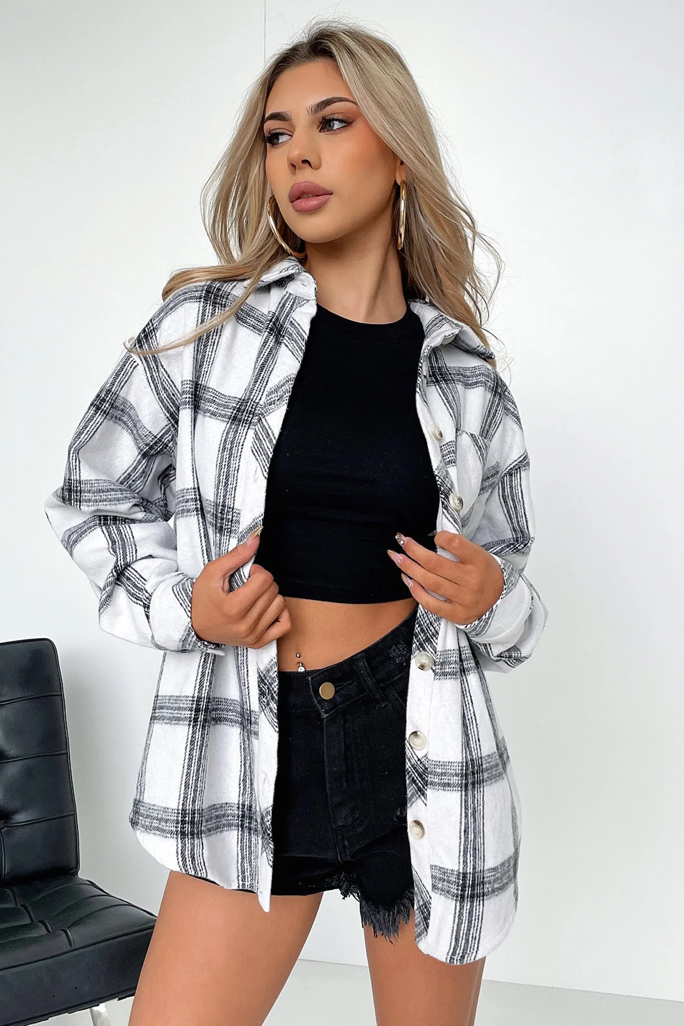 Denver Flannel Shirt - White Plaid