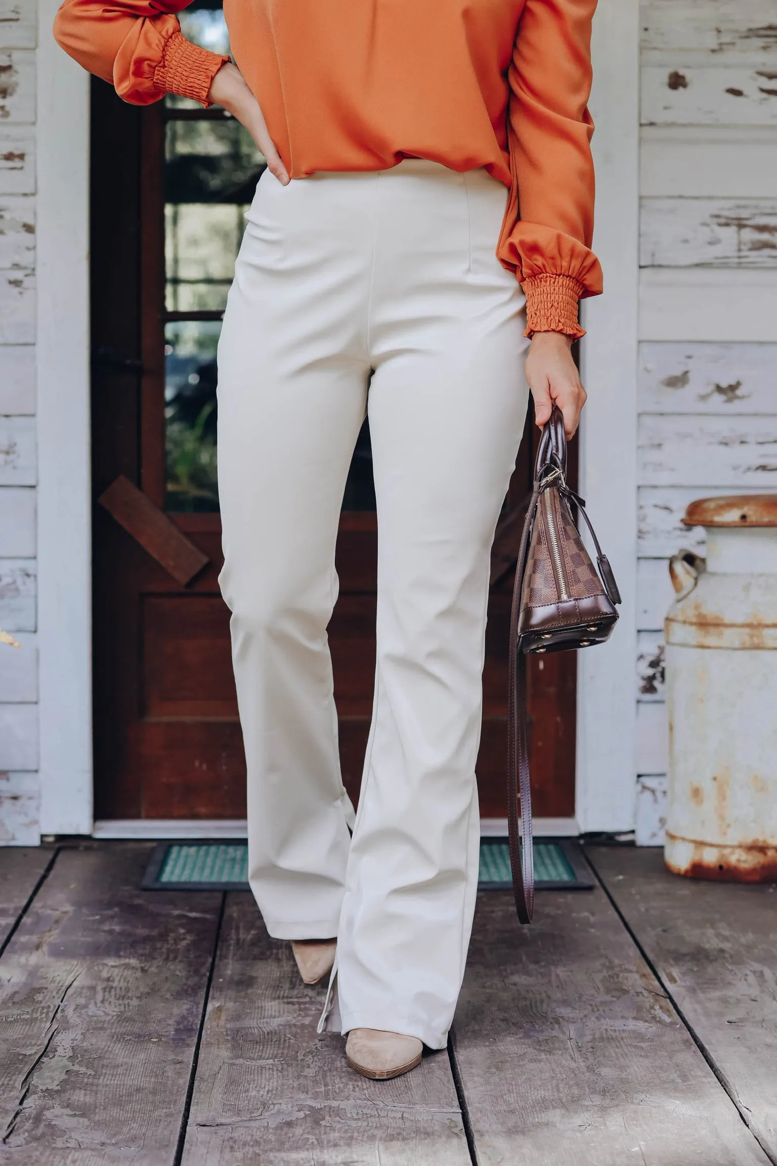 Fierce Faux Leather Flare Pants