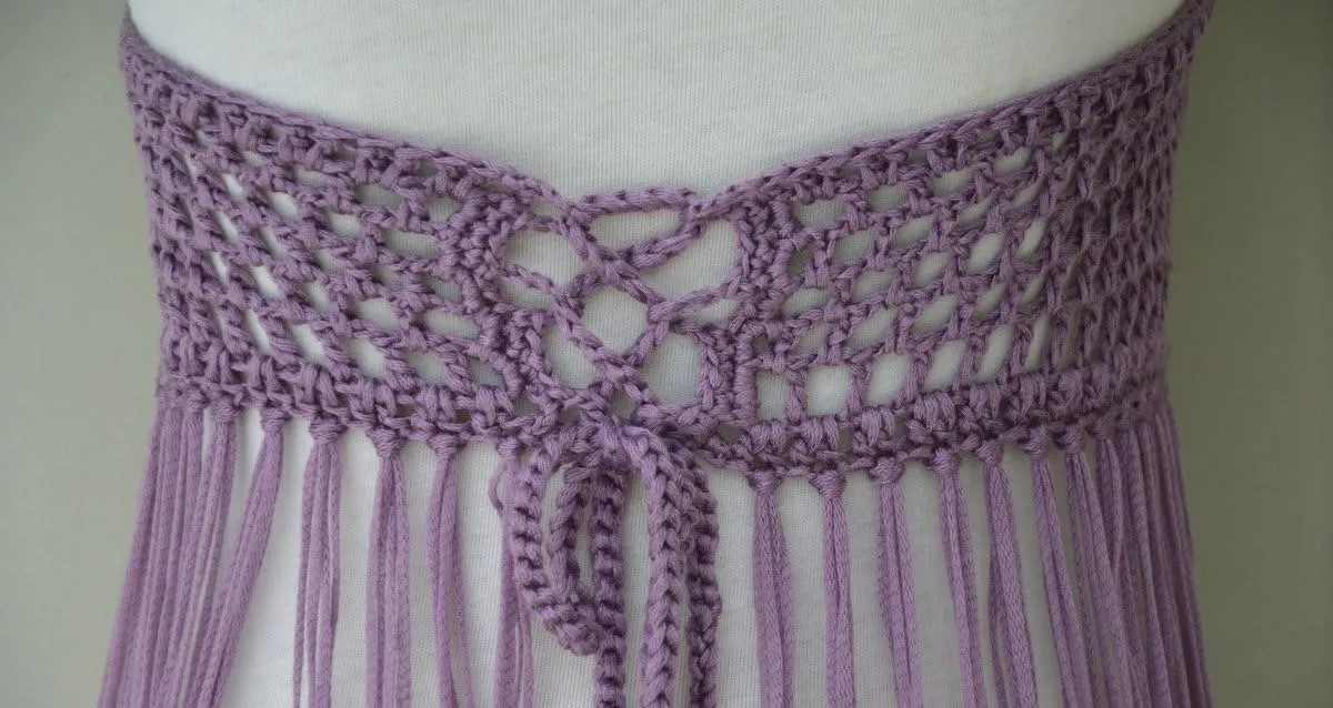 Fringe Bikini Halter Crop Top Handmade Crochet Swimsuit Summer Beachwear