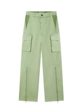 Garment Dye Cargo Trousers (Pistachio)