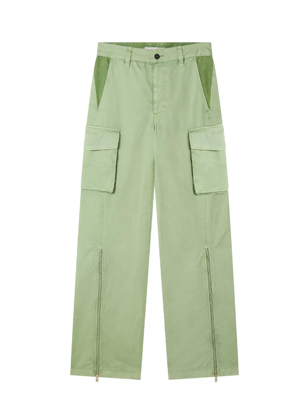 Garment Dye Cargo Trousers (Pistachio)