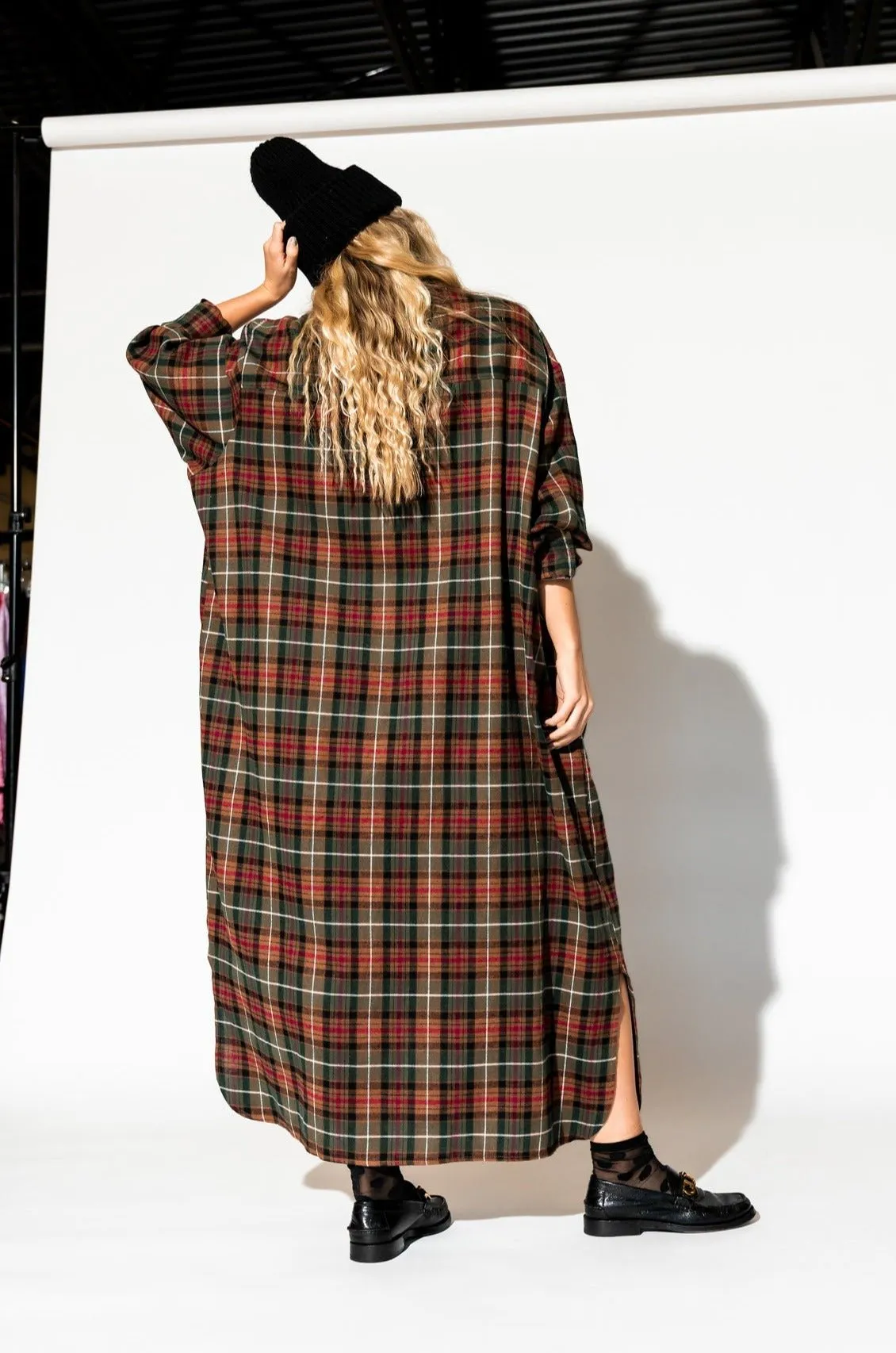 Grunge Goddess Flannel in Edgy Plaid