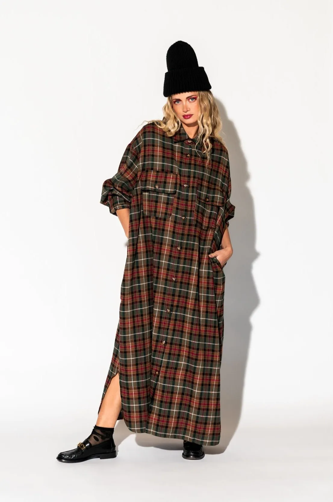 Grunge Goddess Flannel in Edgy Plaid