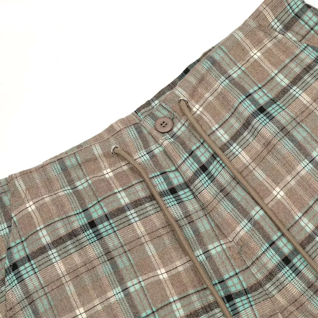 Heritage Pleated Plaid Cargo Pants