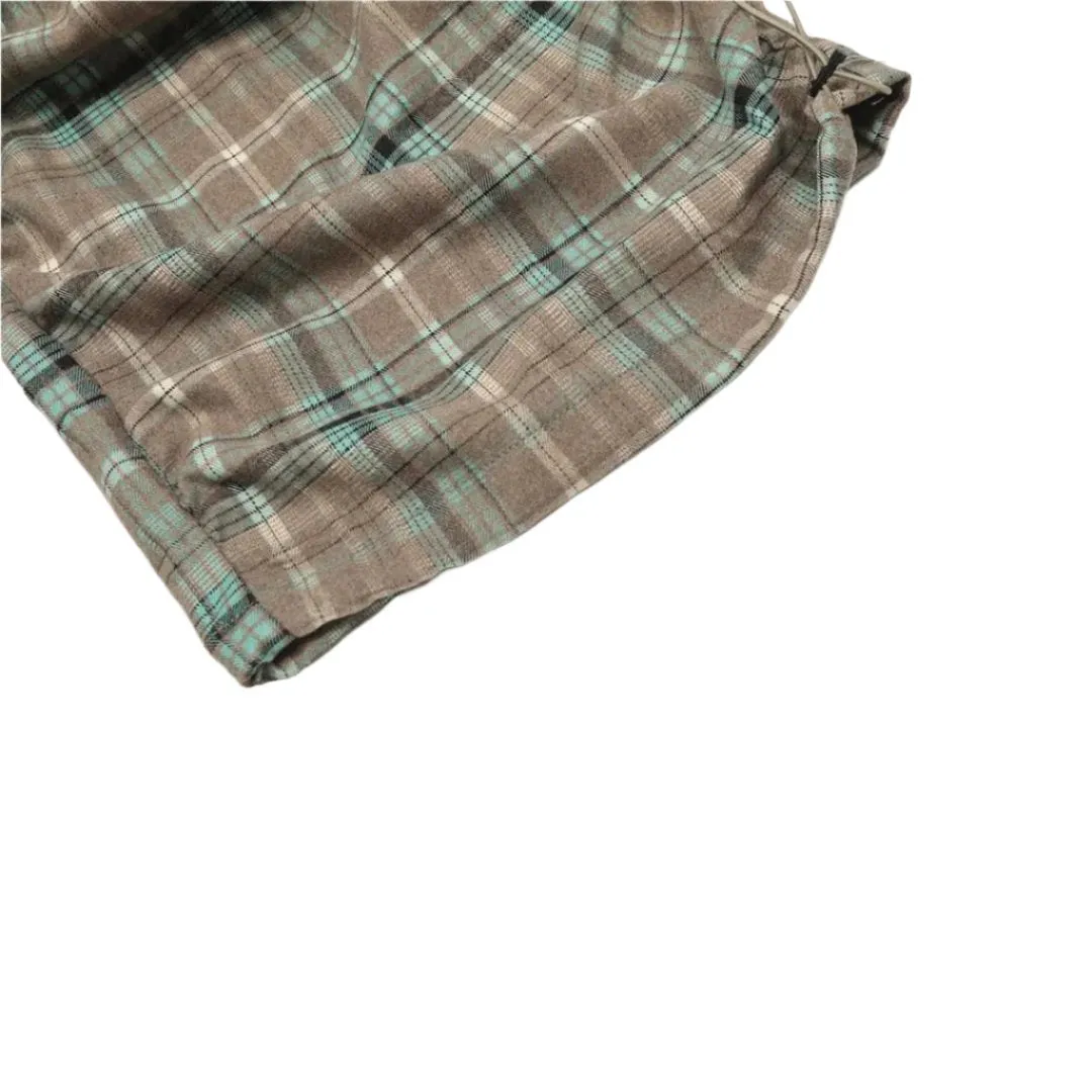 Heritage Pleated Plaid Cargo Pants
