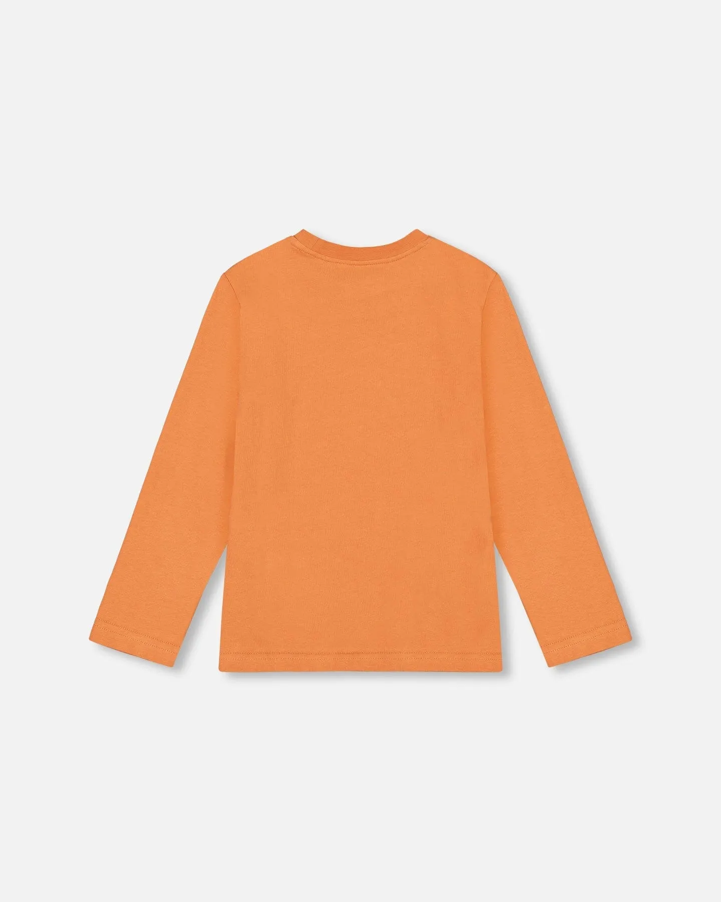 Jersey T-shirt With Print Burnt Orange