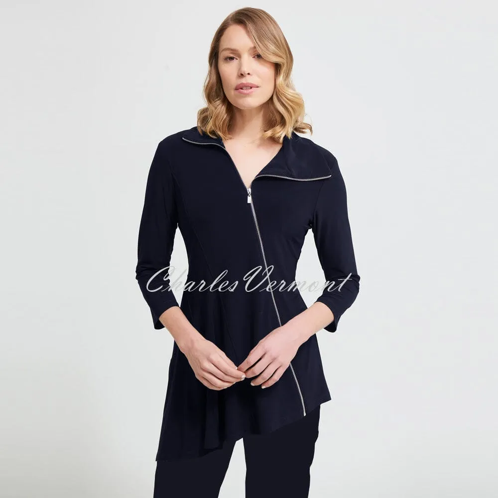 Joseph Ribkoff Asymmetrical Tunic – Style 213416 (Midnight Blue)