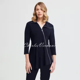 Joseph Ribkoff Asymmetrical Tunic – Style 213416 (Midnight Blue)