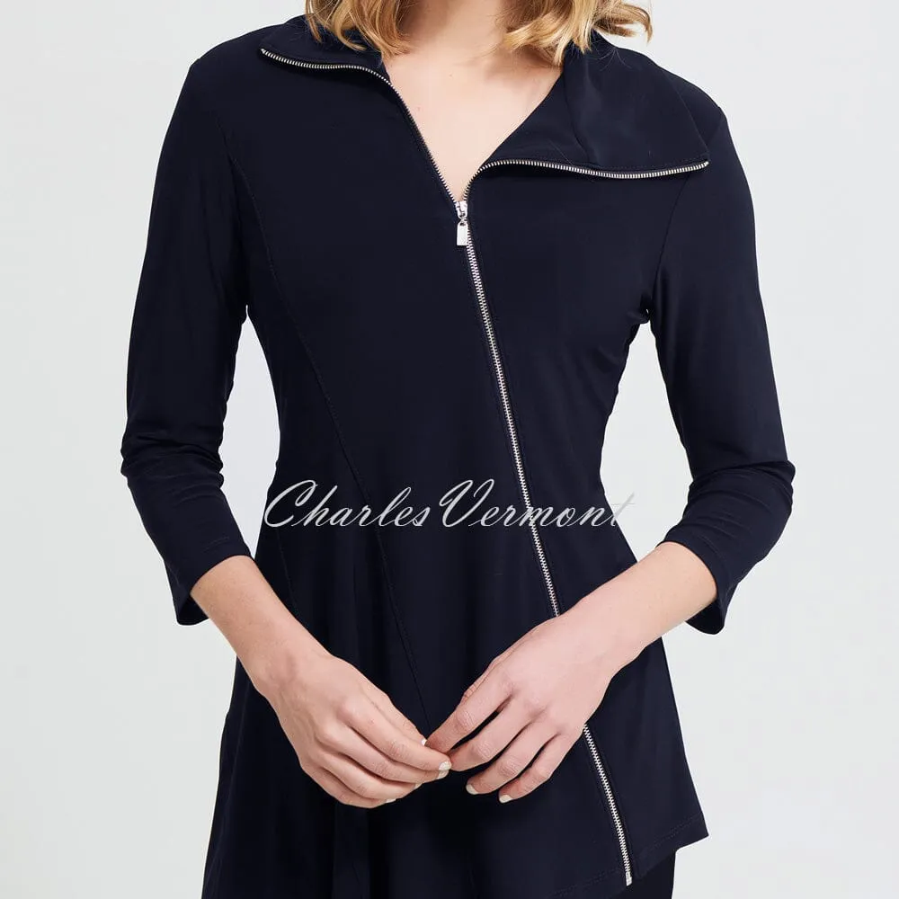 Joseph Ribkoff Asymmetrical Tunic – Style 213416 (Midnight Blue)