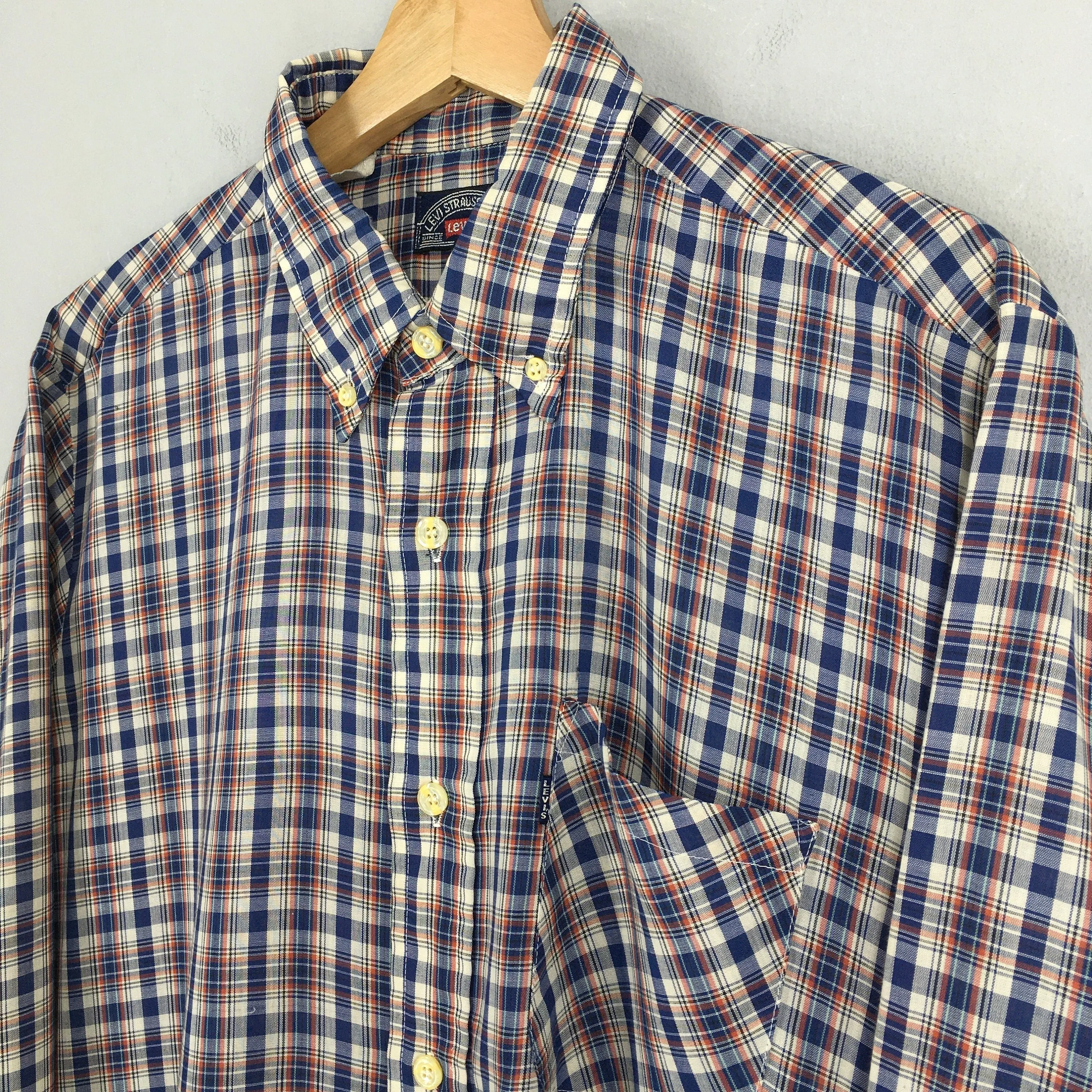 Levis Strauss Checkered Flannel Shirt Large