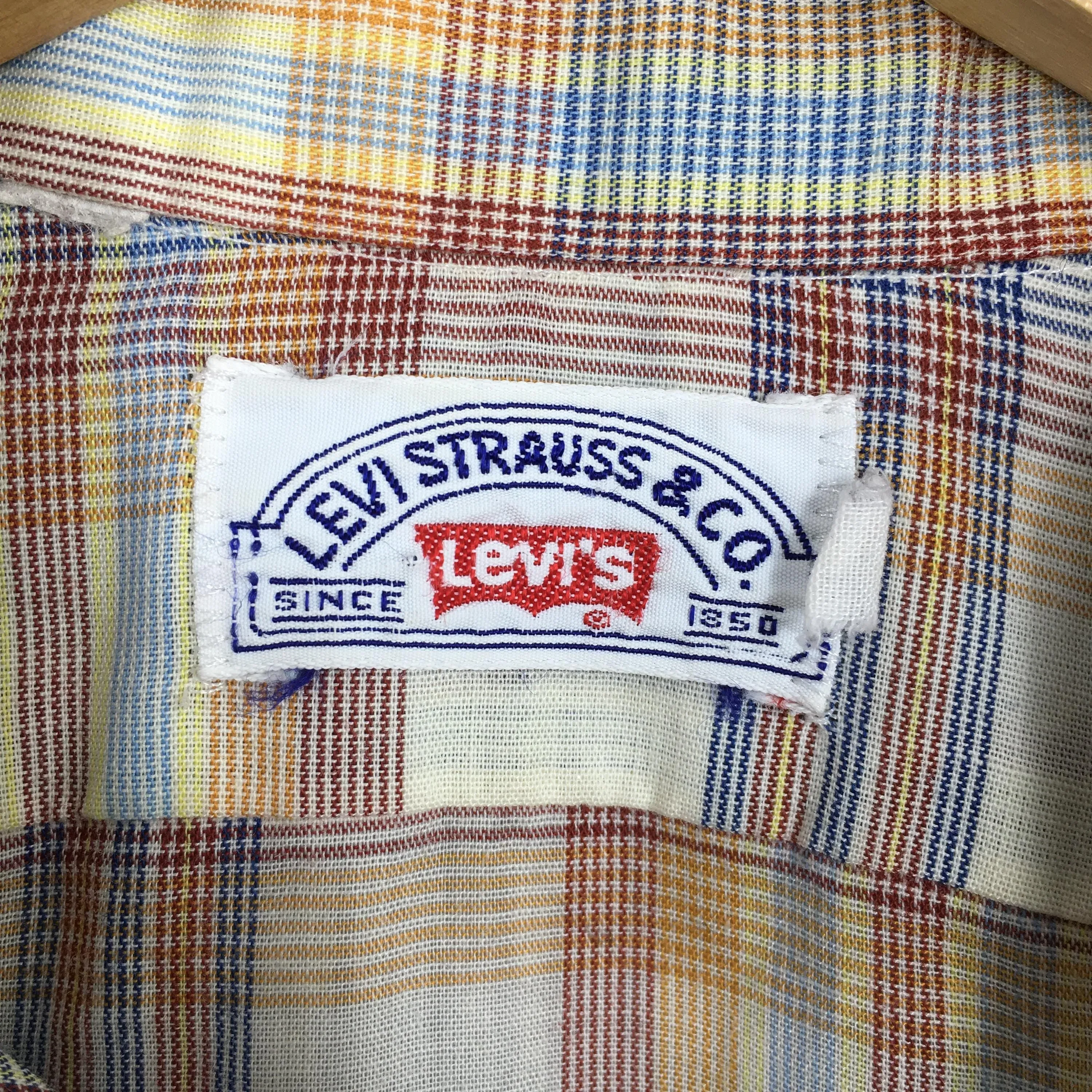 Levis Strauss Checkered Flannel Shirt Medium
