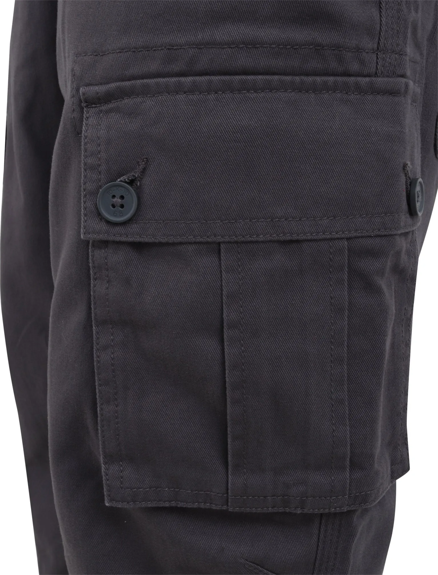 Marshland Cotton Twill Cargo Trousers In Asphalt - Tokyo Laundry