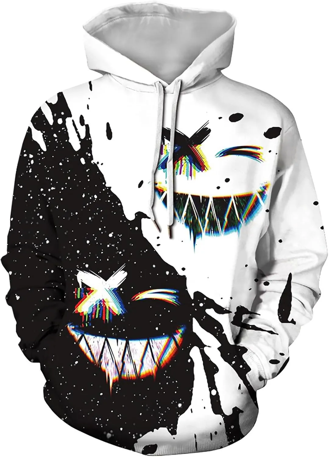 Men Women Unisex Hoodies Novelty 3D Print Graphic Hooded Pullover Sweatshirt with Pocket