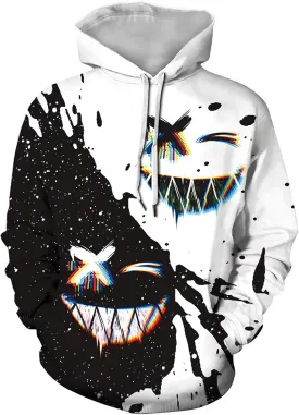 Men Women Unisex Hoodies Novelty 3D Print Graphic Hooded Pullover Sweatshirt with Pocket