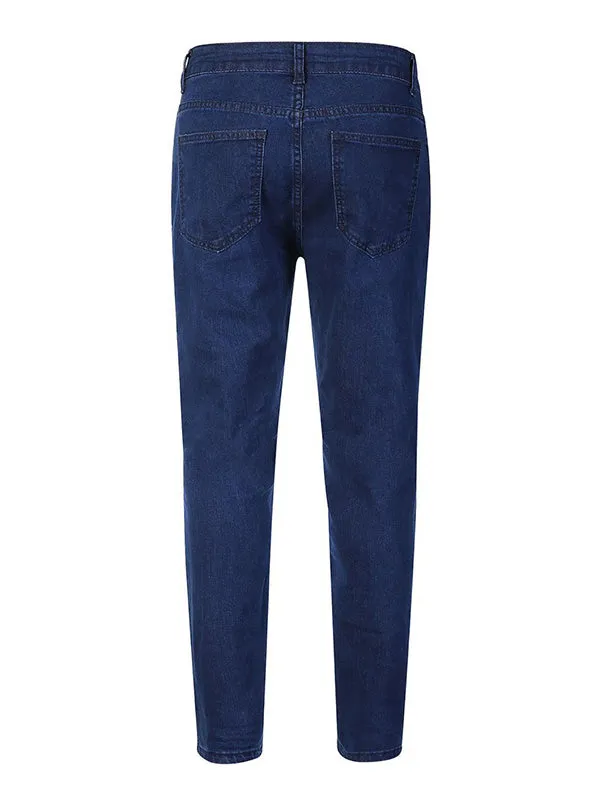 Men's Striped Stretch Skinny Jeans