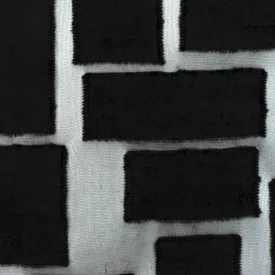 Mystical Black-Black Geometry Patch Clip Spot Tulle Fabric