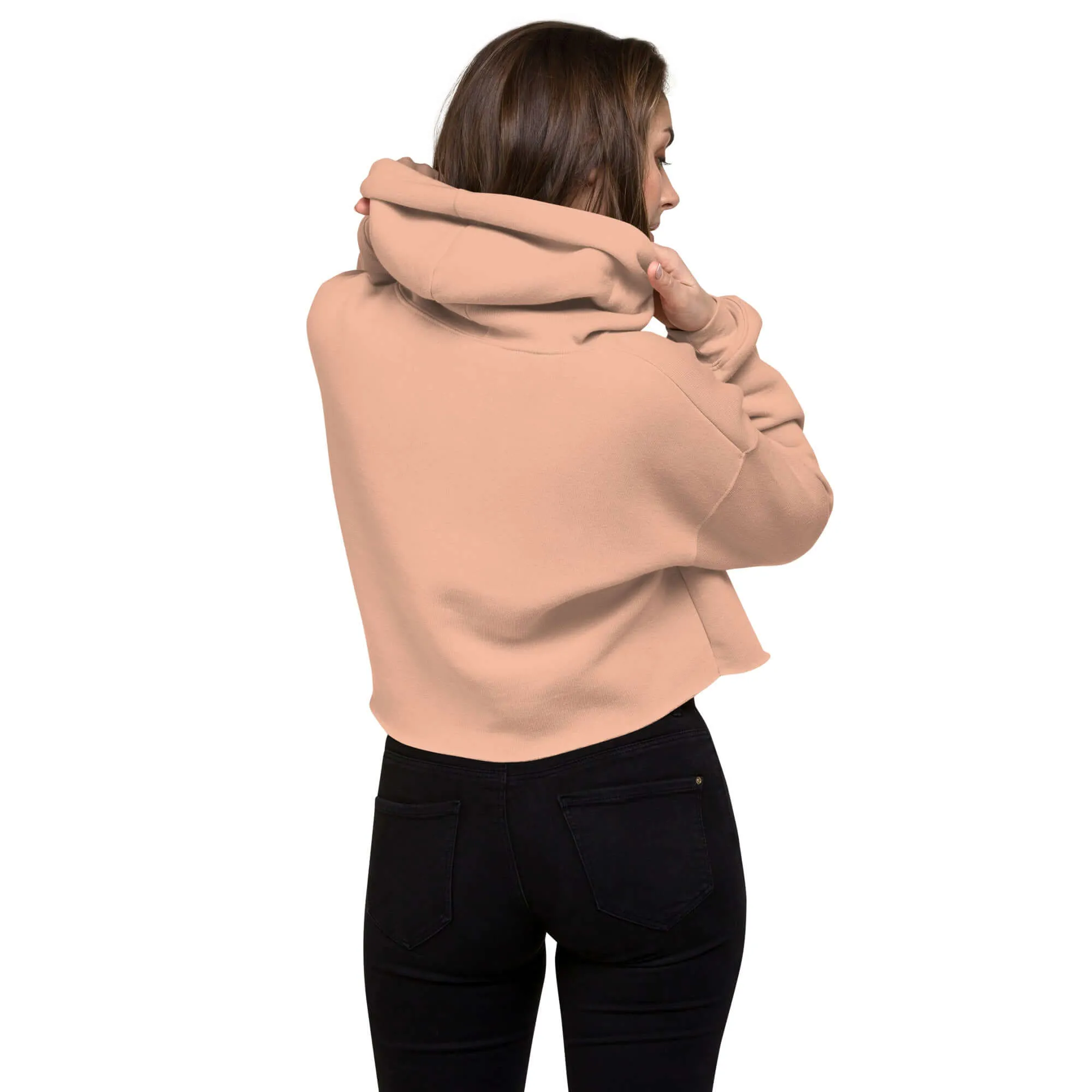 Nowhere2be Mountain Graphic Crop Hoodie