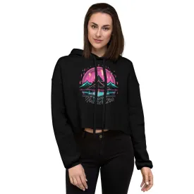 Nowhere2be Mountain Graphic Crop Hoodie