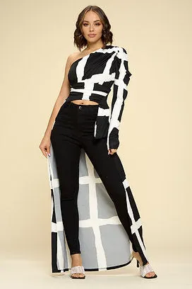 "Fierce Mode" One Shoulder Top