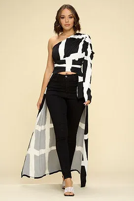 "Fierce Mode" One Shoulder Top